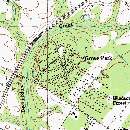 Topographic Map of Grove Park, SC