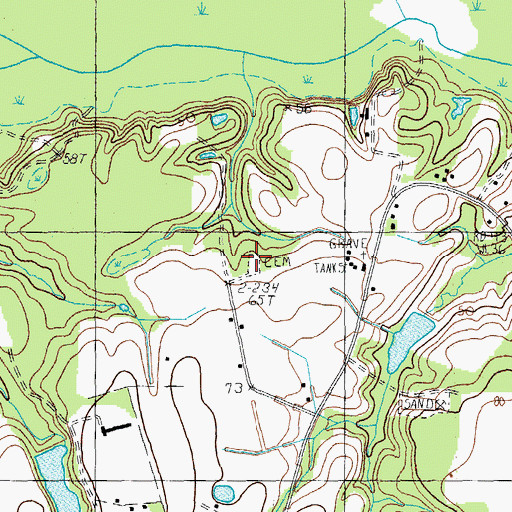 Topographic Map of Hanna Cemetery, SC