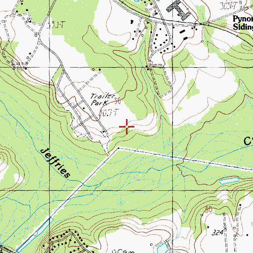 Topographic Map of Hillside Church, SC