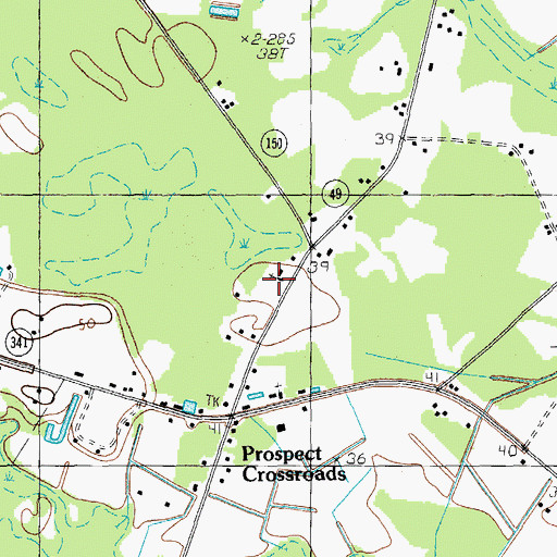 Topographic Map of Holiness Church, SC