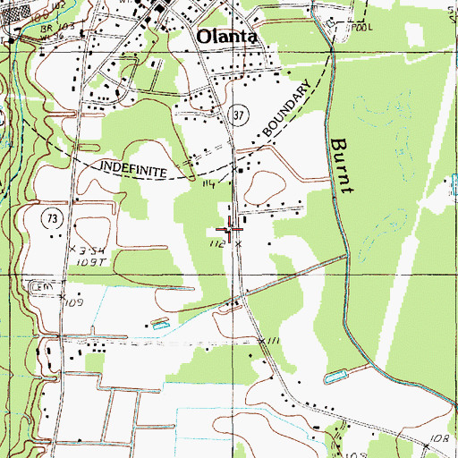 Topographic Map of Olanta First Pentecostal Holiness Church, SC