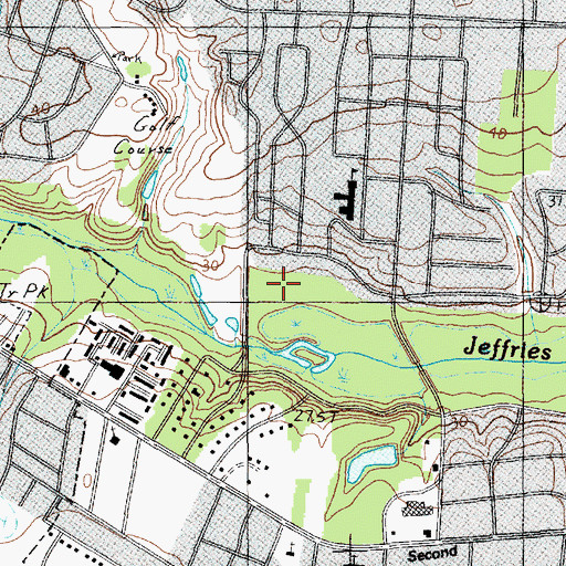 Topographic Map of Jeffries Creek Park, SC