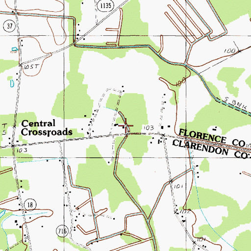 Topographic Map of Jerusalem Church, SC