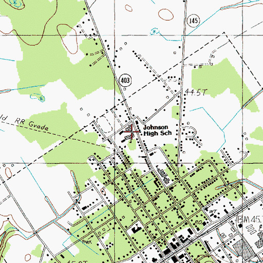 Topographic Map of Johnson High School, SC