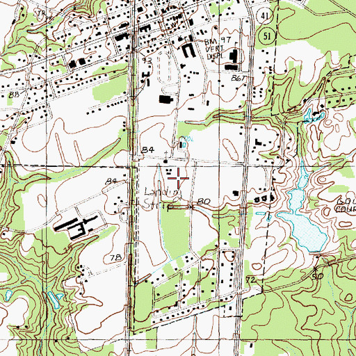 Topographic Map of Johnsonville Middle School, SC
