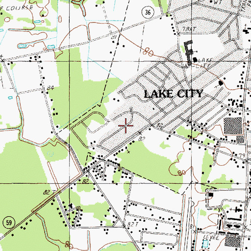 Topographic Map of Kennedy Park, SC