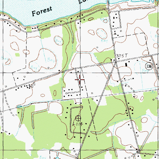 Topographic Map of Kings Grant, SC