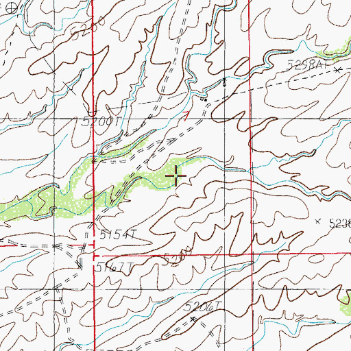 Topographic Map of Bennett Ranch, AZ