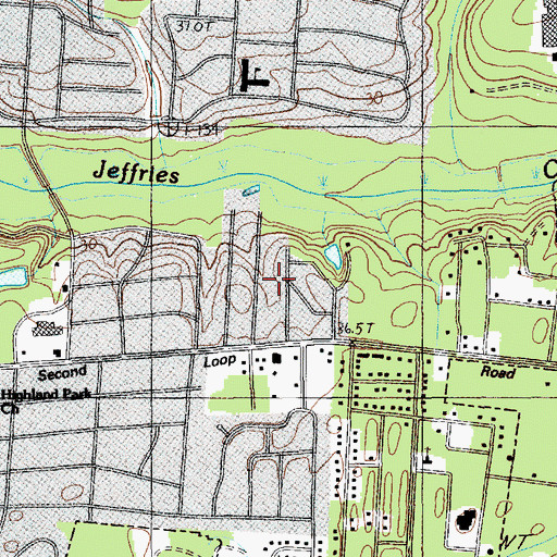 Topographic Map of Lakeside, SC