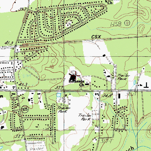 Topographic Map of Lester Elementary School, SC