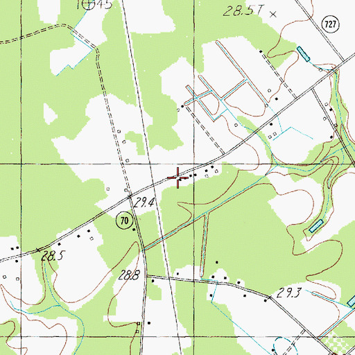Topographic Map of Lyndhurst School (historical), SC