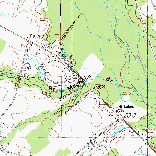 Topographic Map of Magnolia School (historical), SC