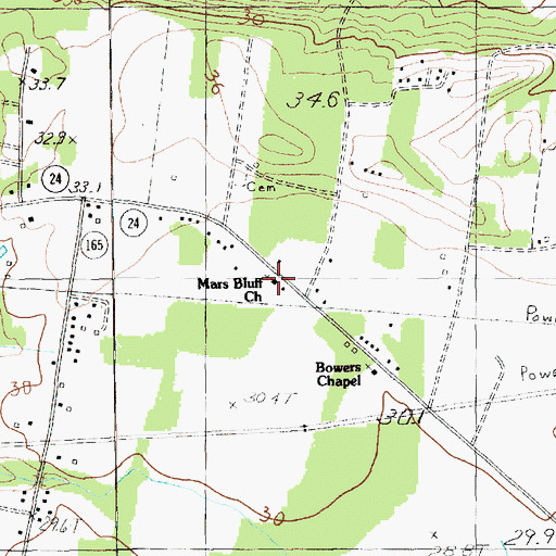 Topographic Map of Greater Vision Tabernacle, SC