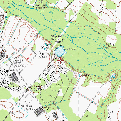 Topographic Map of Martha Law Municipal Park, SC