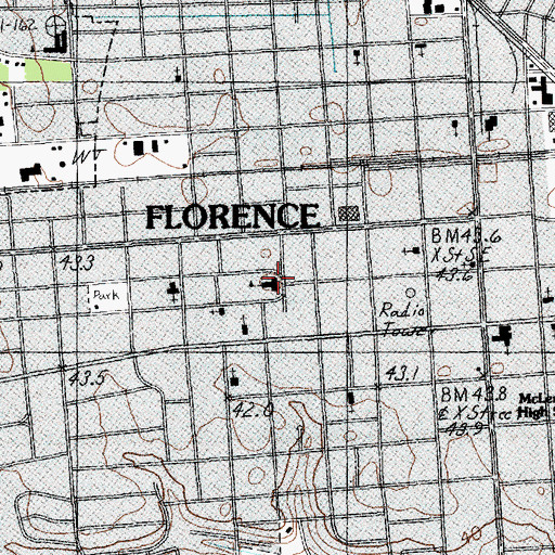 Topographic Map of McKenzie School, SC
