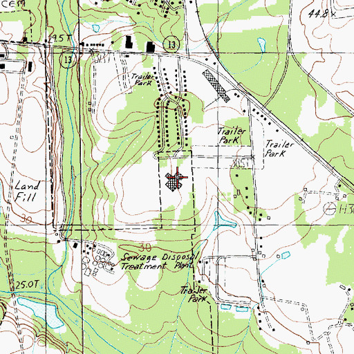Topographic Map of McLaurin Elementary School, SC