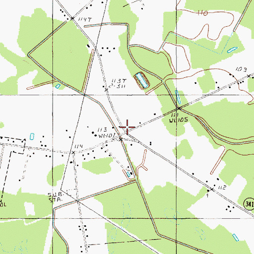 Topographic Map of Mimms Crossroads, SC