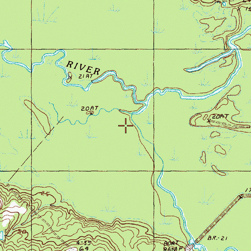 Topographic Map of Moodys Swamp, SC