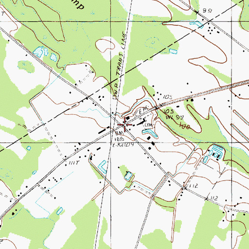 Topographic Map of Motts Crossroads, SC
