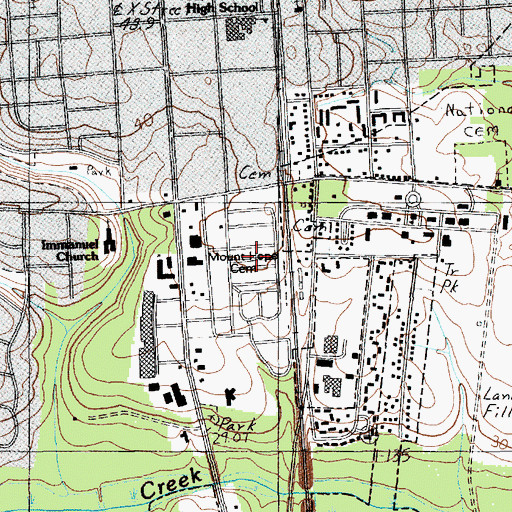 Topographic Map of Mount Hope Cemetery, SC
