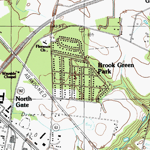 Topographic Map of New Hope Baptist Church, SC