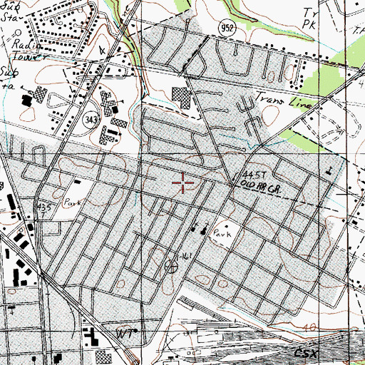 Topographic Map of North Vista Cemetery, SC
