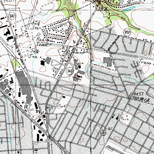 Topographic Map of North Vista Elementary School, SC