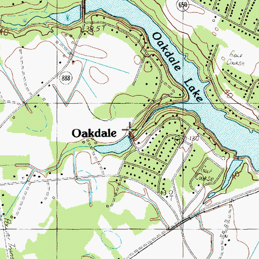 Topographic Map of Oakdale, SC