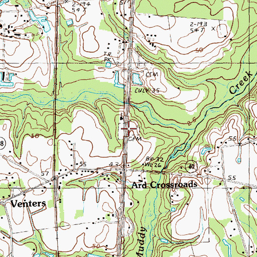 Topographic Map of Old Johnsonville Cemetery, SC