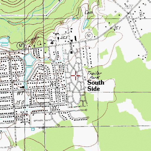 Topographic Map of Park City, SC