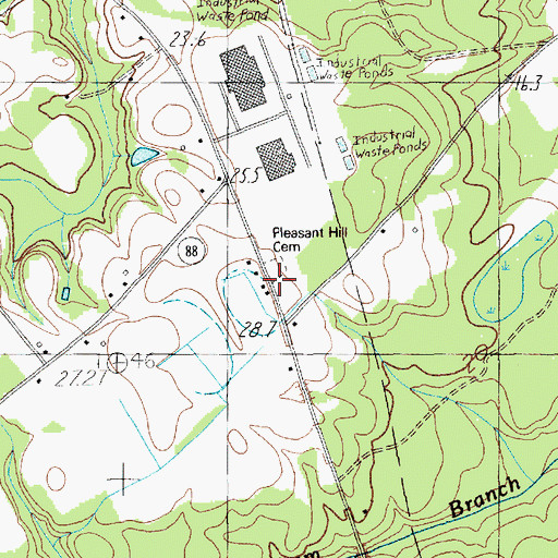 Topographic Map of Pleasant Hill Methodist Church (historical), SC