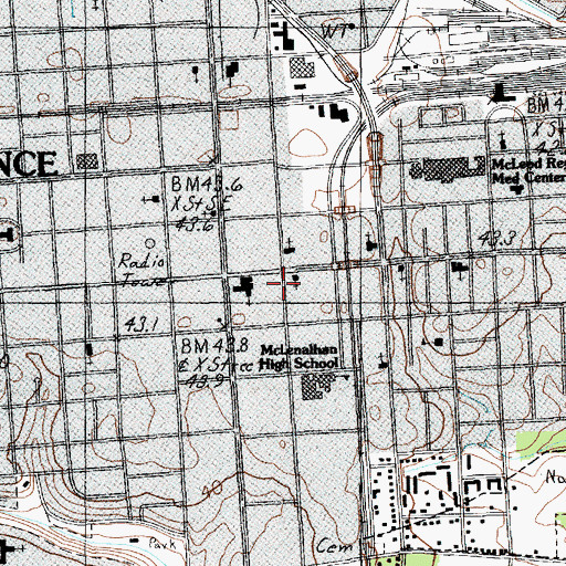 Topographic Map of Poynor Junior High School, SC