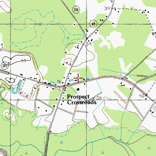 Topographic Map of Prospect Church, SC