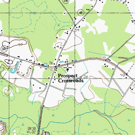 Topographic Map of Prospect School (historical), SC