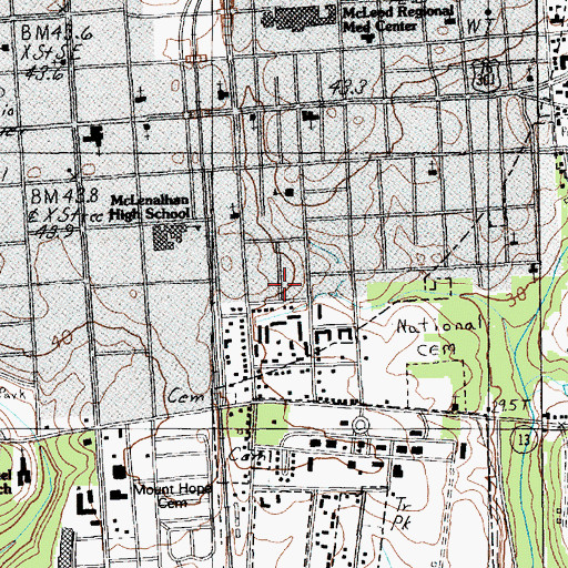 Topographic Map of Rainwater Park, SC