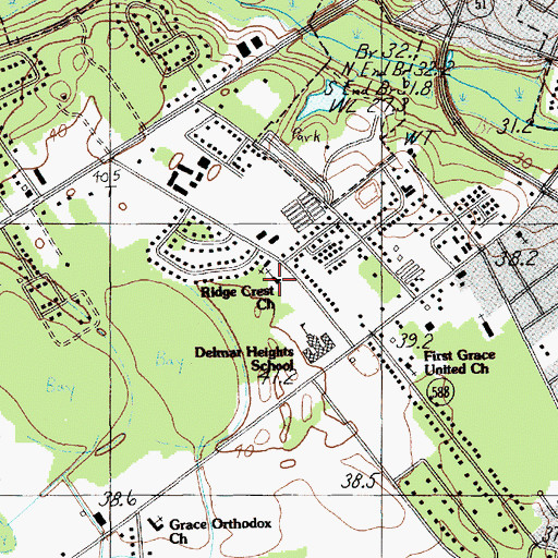 Topographic Map of Ridge Crest Church, SC