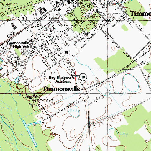 Topographic Map of Roy Hudgens Academy, SC
