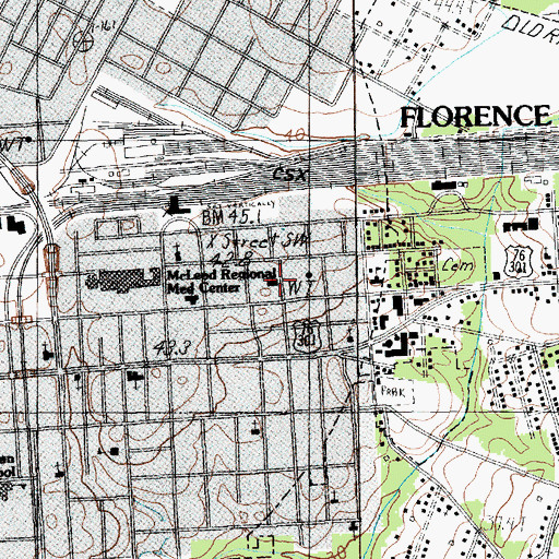 Topographic Map of Saint Anns Roman Catholic Church, SC