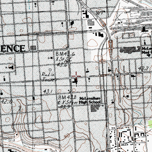 Topographic Map of Saint Anthonys Roman Catholic Church, SC