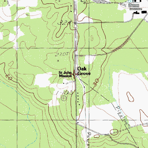 Topographic Map of Saint John Mission, SC