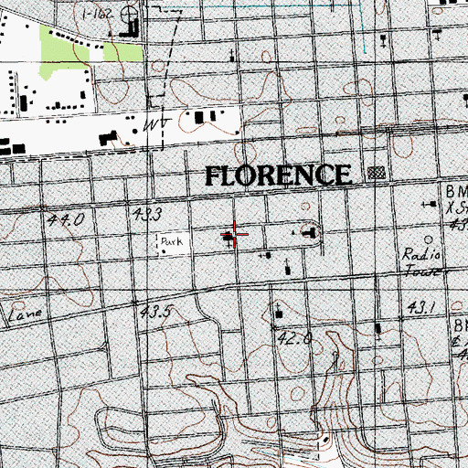 Topographic Map of Saint Lukes Lutheran Church, SC