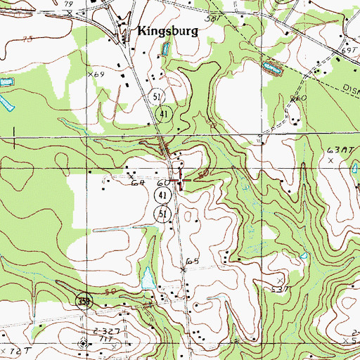 Topographic Map of Saint Marks Church, SC