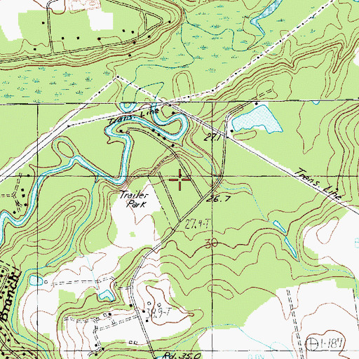 Topographic Map of Sandridge, SC