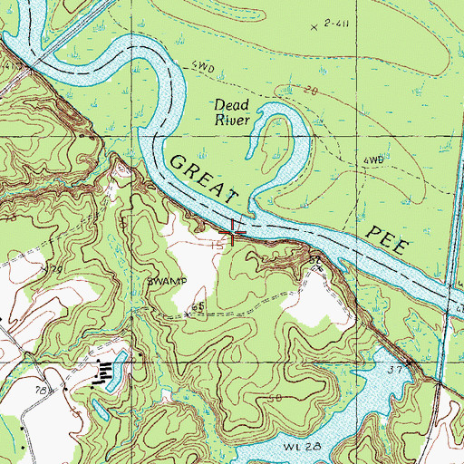 Topographic Map of Savage Landing, SC