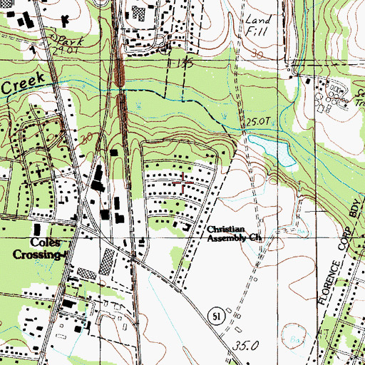 Topographic Map of Siesta Village, SC