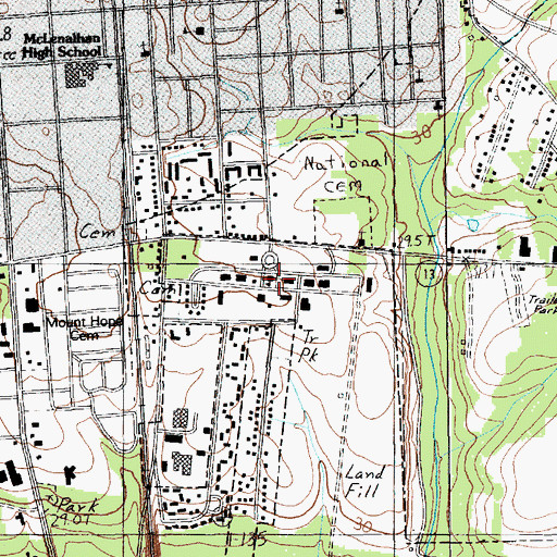 Topographic Map of South Carolina Industrial School, SC