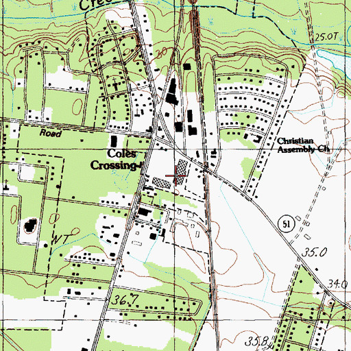 Topographic Map of South Park Shopping Center, SC