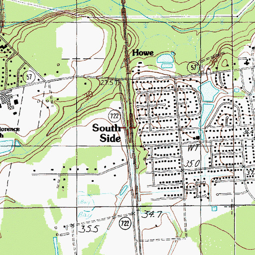 Topographic Map of South Side, SC