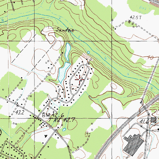 Topographic Map of Springdale Place, SC