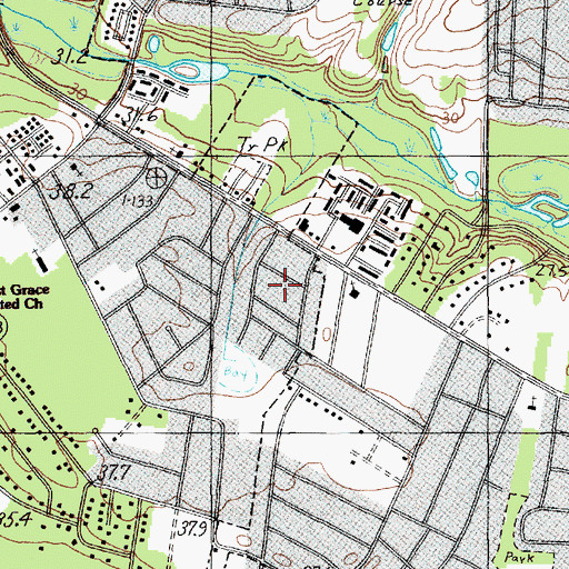 Topographic Map of Suburbia, SC